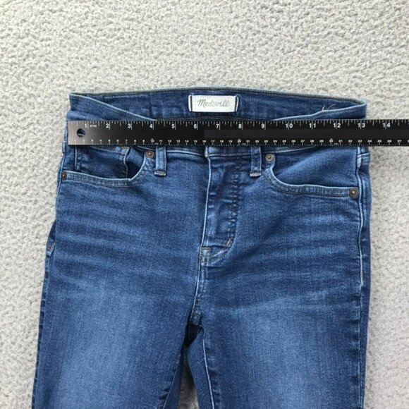 MADEWELL Womens Size 26 Medium Wash 9" Mid Rise Skinny Stretch Denim Jeans - Picture 11 of 16